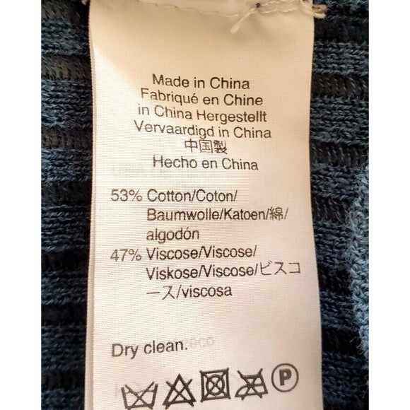 J CREW Point Sur Women Blue Long Sleeve Casual Ribbed Knit Dress Sz M EUC - Picture 5 of 6